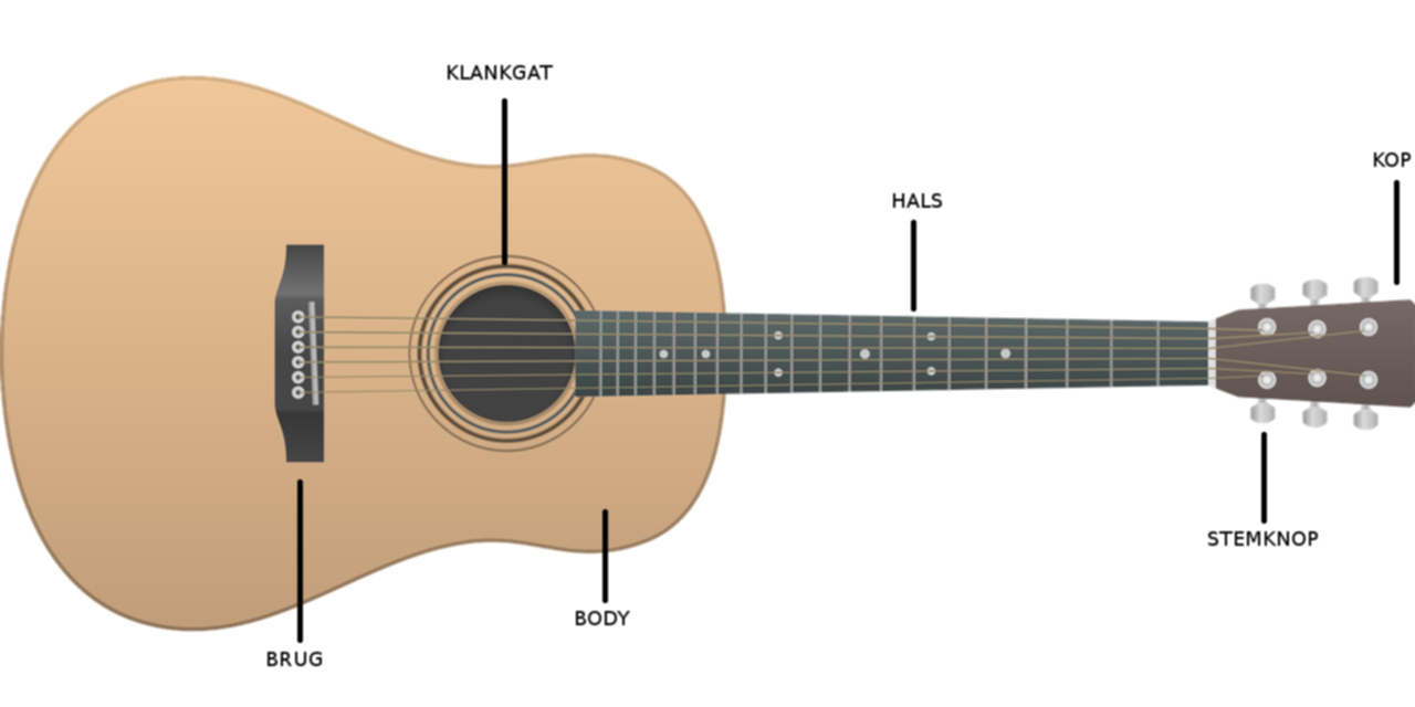 Gitaar onderdelen afbeelding